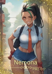 Nemona - Hermosa Sexy Tarjeta Waifu - Personalizada Hágalo Usted Mismo Fan Art Tarjeta PW2-017 - Imagen 1 de 1
