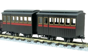 HOn30/HOe Scale Aru 2 Types 4-Wheel Narrow Gauge Passenger Car Set of 2 Kits H0e - Picture 1 of 24