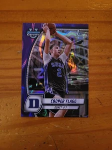 2025 Bowman Chrome U Purple Lava Refractor #16 Cooper Flagg Rookie 1st Bowman - Picture 1 of 2