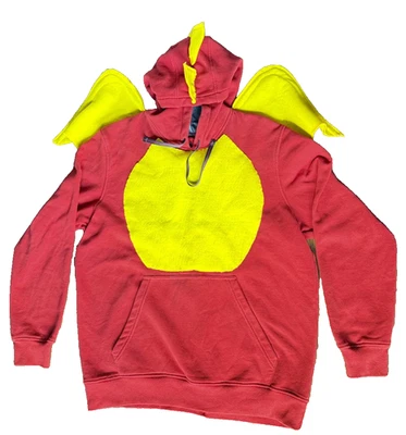 Dragón Rojo Dinosaurio Sudadera con Capucha Adulto XL Disfraz Juegos con disfraces Alas de Fieltro Unisex Foto 1 de 4
