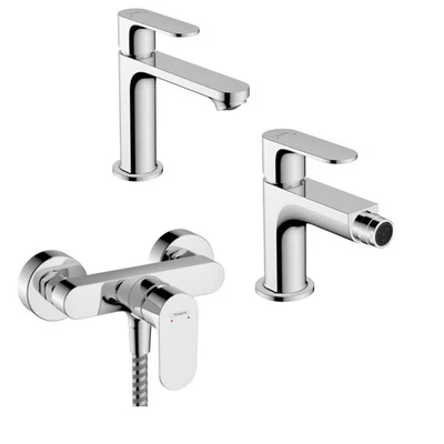 Set miscelatori hansgrohe lavabo bidet esterno doccia e scarico incluso rebris - Immagine 1 di 4