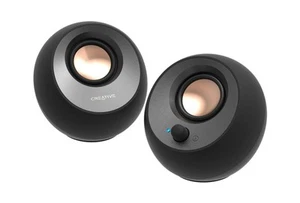 Creative Pebble V3 Minimalistic 2.0 USB-C Bluetooth 5.0 Desktop Speakers - Black - Photo 1/6