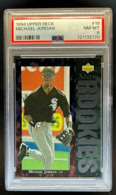 1994 Upper Deck Michael Jordan Rookie RC #19 White Sox PSA 8 - Image 1 of 2