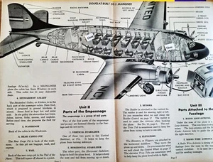 Folleto de 8 páginas recortado de United Airlines Douglas DC-3 partes de un Mainliner - Imagen 1 de 5