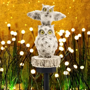 Owl Solar Garden Lights,Owl Path LED Lights,Owl Decor Garden Solar Light Outdoor - Picture 1 of 12