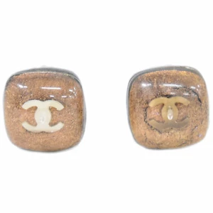 Aretes chapados en oro CC de Chanel - Imagen 1 de 9