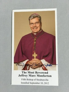 JEFFREY MARC MONFORTON Bischof Steubenville signed DRUCK Autogrammkarte 8x13  - Bild 1 von 2