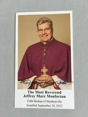 JEFFREY MARC MONFORTON Bischof Steubenville signed DRUCK Autogrammkarte 8x13  - Bild 1 von 2
