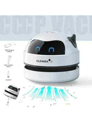 Mini Desktop Suction Robot, Powerful Suction for Office Pick Up Small West - Image 1 of 4