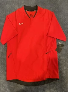Nike Mens Red Baseball Practice Jacket S/S Small SM New NWT - Picture 1 of 9
