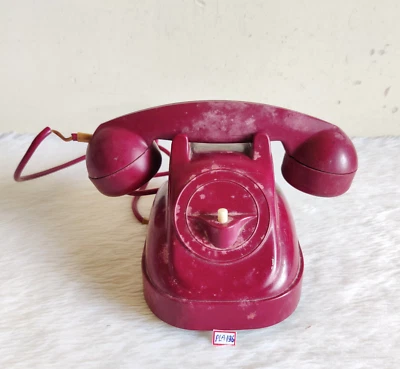 Vintage Dark Red Bakelite Telephone Decorative Japan Collectible PLA196 - Image 1 of 4