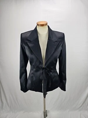 JS Collections Women's Black Shinny Formal Blazer 8 - Image 1 of 4