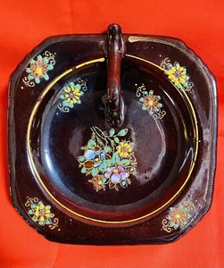 Vintage Redware Ashtray /Dish Hand Painted- Japan - Picture 1 of 4