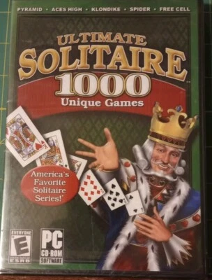 Ultimate Solitaire 1000 Unique Games - PC - NEW/Sealed - Cards Game - See desc - Image 1 of 2