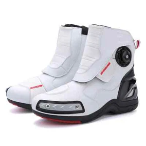 Waterproof Motorcycle Shoes Men's Biker Retro Leather Touring Motorbike Boots - Picture 1 of 27