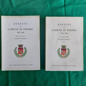 BARBERINI-STATUTI DEL COMUNE DI TERAMO DEL 1440-CASSA RISPARMIO TERAMO-2 VOLL. - Picture 1 of 4