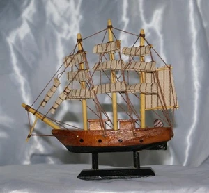 Nave a 3 alberi maestro modellino collezione esposizione vascello in legno - Picture 1 of 1