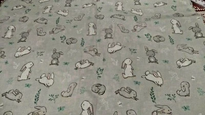 NEW BUNNYS  FABRIC BY FAT QUARTERS 22x18ins approx  - Image 1 of 3