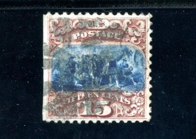 Scott 118 Used VF-XF US 1869 Pictorial Issue Grilled SCV $900+ - Image 1 of 2