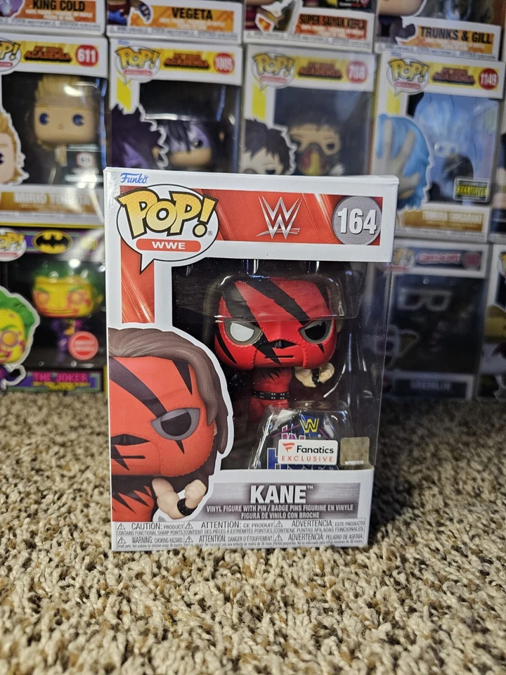 Funko Pop! Prendedor exclusivo de fanáticos de la lucha libre WWE WWF-Kane - # 164 en tu casa Foto 1 de 1