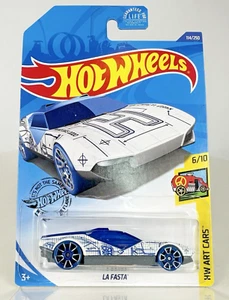 HOT WHEELS 2018 HW ART CARS  LA FASTA  BLUE  6/10 - Picture 1 of 5