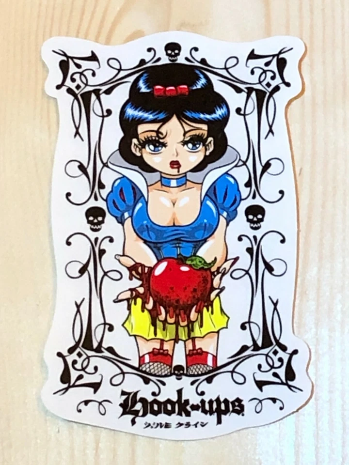 Hermosa pegatina de monopatín dulce niña oferta manzana ganchos vintage  Foto 1 de 1