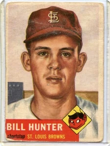 1953 Topps Bill Hunter St. Louis Browns #166 ⭐️💥🎯 En muy buena condición - Imagen 1 de 2