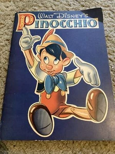 ORIGINAL 1939 PINOCCHIO WALT DISNEY'S STORY COLORING BOOK WHITMAN Vintage Disney - Picture 1 of 3