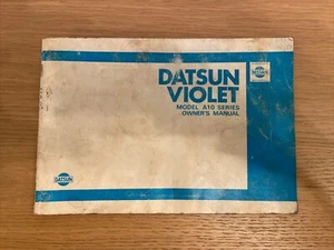 Datsun Violet Model A10 Series Owner’s Manual. 1980’s - Picture 1 of 8