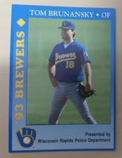 1993 Milwaukee Brewers Police Cards - Wisconsin Eapids Police Department