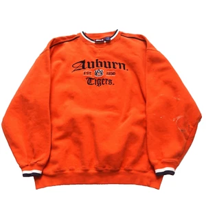 Vintage Auburn University Tigers L Orange Crew Neck Vintage Y2K Orange Marked - Picture 1 of 10