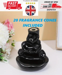 Backflow Incense Burner Handcraft Censer Holder Home Fragrances 20 Cones Gifts - Picture 1 of 6