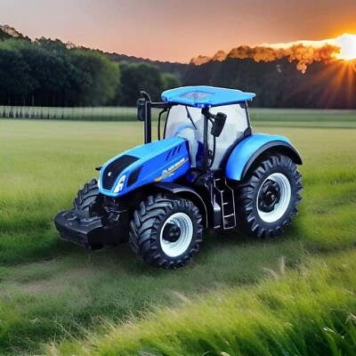 🙂 🙂 Bburago NUEVO HOLANDÉS Modelo Agrícola MOTORIZADO Cabina Extraíble TRACTOR AGRÍCOLA Foto 1 de 4