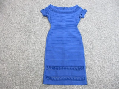 Herve Leger платье женщин XXS синий сапфир повязка обтяжку с плеча EXC62H55 - Изображение 1 из 4