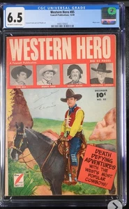 Western Hero #85 CGC 6.5Fawcett Comics 1949Tom Mix Hoppalong Cassidy Golden Age! - Picture 1 of 2