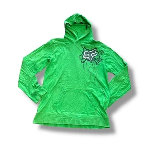 Neon Green Fox Racing Zip Up Hoodie - Picture 1 of 5