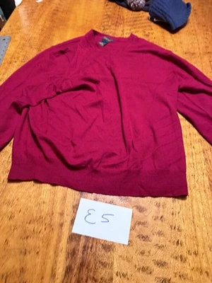 Suéter Garret Scott X Pullover Grande Extra Fino Rojo Merino Manga Larga E5 Foto 1 de 4