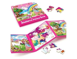 Unicorn Princess Fairy Magnetic travel Puzzles for Toddlers 3-5 Girls - Picture 1 of 7