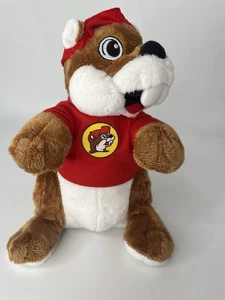 Buc-ees Beaver Mascot Plush Stuffed Animal Jaag 10" Red Shirt Hat Bucees - Picture 1 of 6