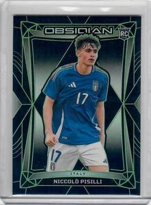 Niccolo Pisilli 2024-25 Obsidian Electric Etch Green Rookie 2/5 RC Italy - Picture 1 of 2