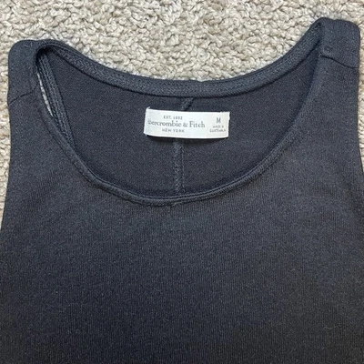 Abercrombie & Fitch Sin Mangas Negro Natación Encubrimiento Medio Playa Elastizado Fluido Foto 1 de 4