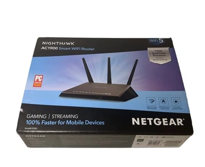 NETGEAR Nighthawk R7000 Smart WiFi Wireless Router AC1900 Gaming Streaming (NEW) - Image 1 of 4