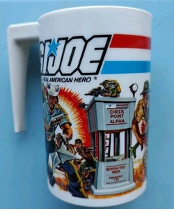 Vintage GI Joe 1985 Cup Mug Plastic Hasbro Aladdin Recondo Shipwreck Polly More - Picture 1 of 6
