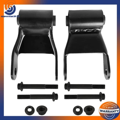 2件装黑色后叶弹簧锁带3英寸弹簧适用于道奇Ram 2500 3500 94-2001 — 第 1/4 张图片