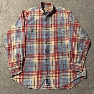 Vintage Abercrombie Fitch Big Shirt Flannel Mens M Long Sleeve Button Up Plaid - Picture 1 of 9