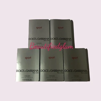 5 The One SPORT por Dolce & Gabbana CARDADO Muestra Splash para Hombres 2 ml / 0,06 OZ NUEVO Foto 1 de 4