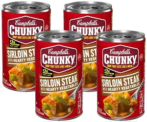 Campbell’s Chunky, Sirloin Steak & Hearty Vegetables 🥘 18.8 Ounce (Pack Of 4) - Picture 1 of 5