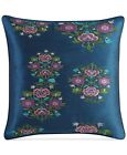 Tracy Porter Poetic Mirielle Faux Silk Decorative Pansy Flower Embroidery Pillow