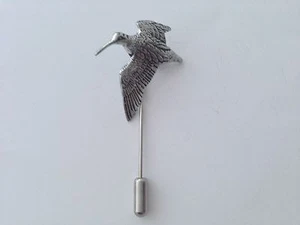 B10 Woodcock english pewter Motif on a tie stick pin hat scarf collar - Picture 1 of 1