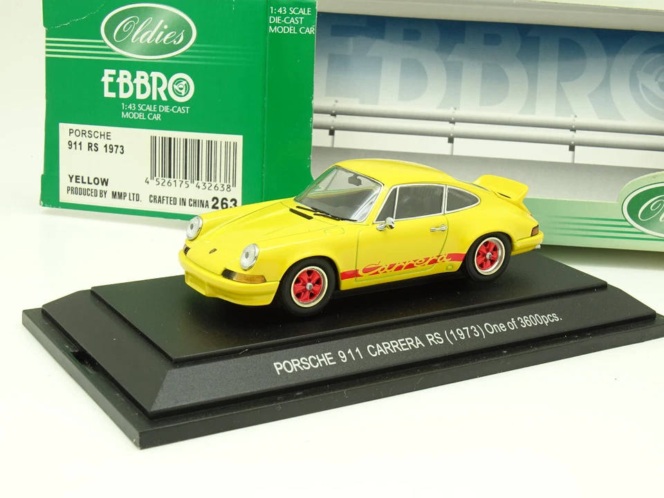 EBBRO 1/43 - Porsche 911 Carrera Rs Gialla 1973 - Immagine 1 di 1